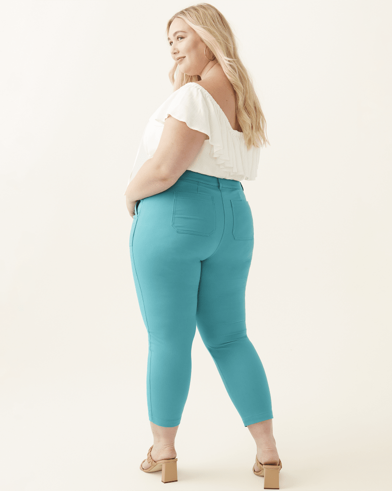 Teal capri plus size shop